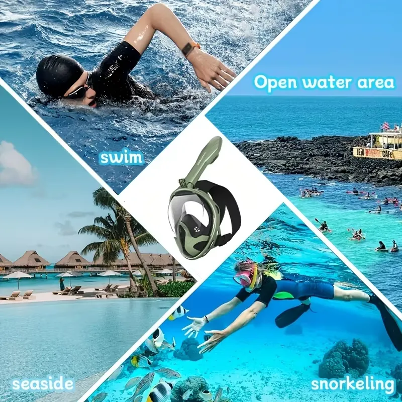 Snorkel Mask Full Face - 성인용 풀페이스 스노클 마스크 180 °