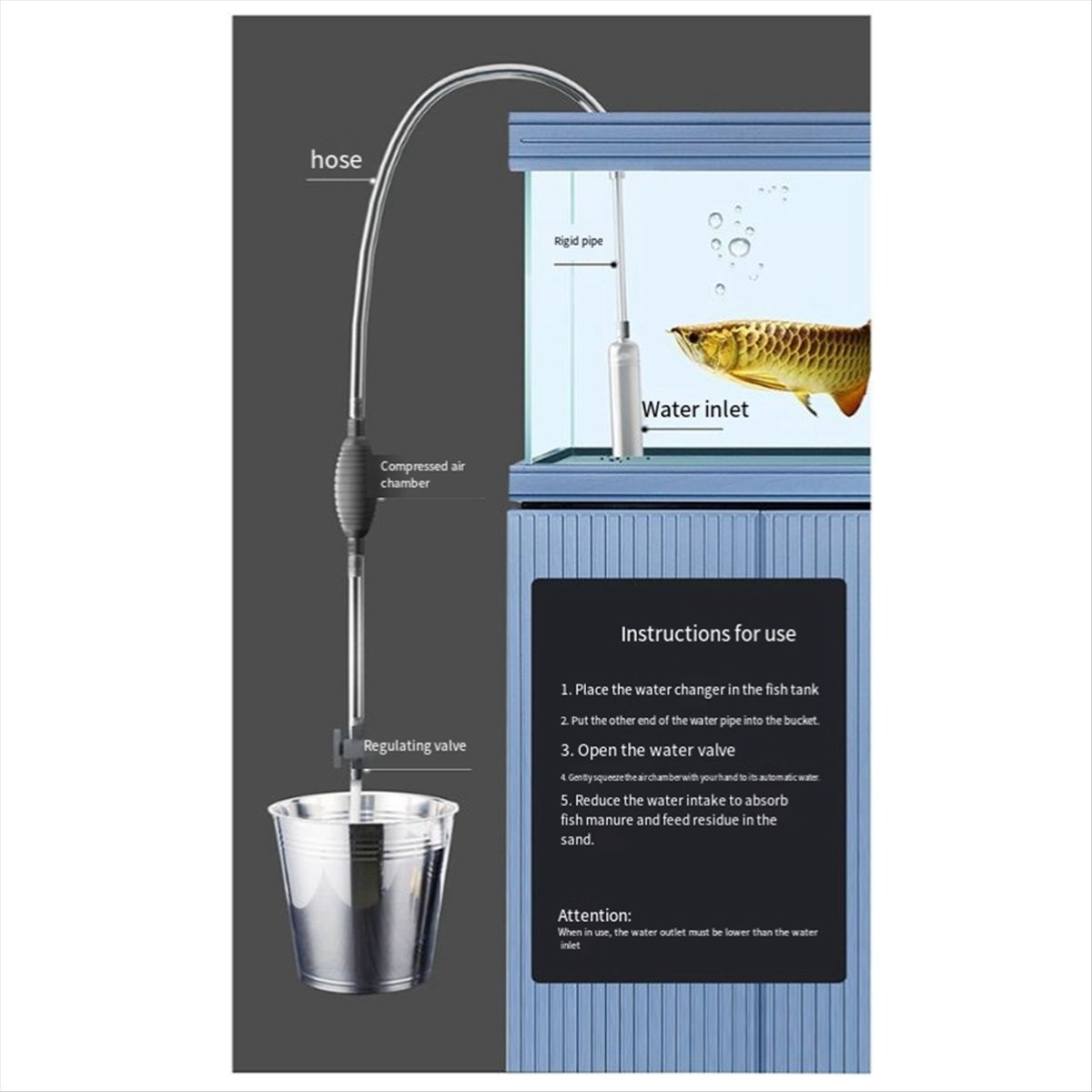 Pool Vacuum Manual - A68M 핸드헬드 풀 진공 청소기(밸브 포함)