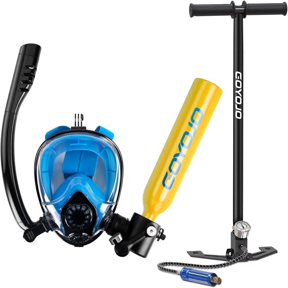 0.5L 용량의 스쿠버 탱크, 풀페이스 스노클 마스크  - Snorkel Mask Full Face 리뷰 및 가격