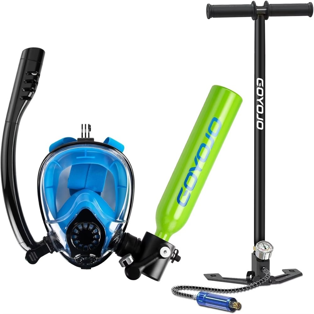 0.5L 용량의 스쿠버 탱크, 풀페이스 스노클 마스크  - Snorkel Mask Full Face 리뷰 및 가격