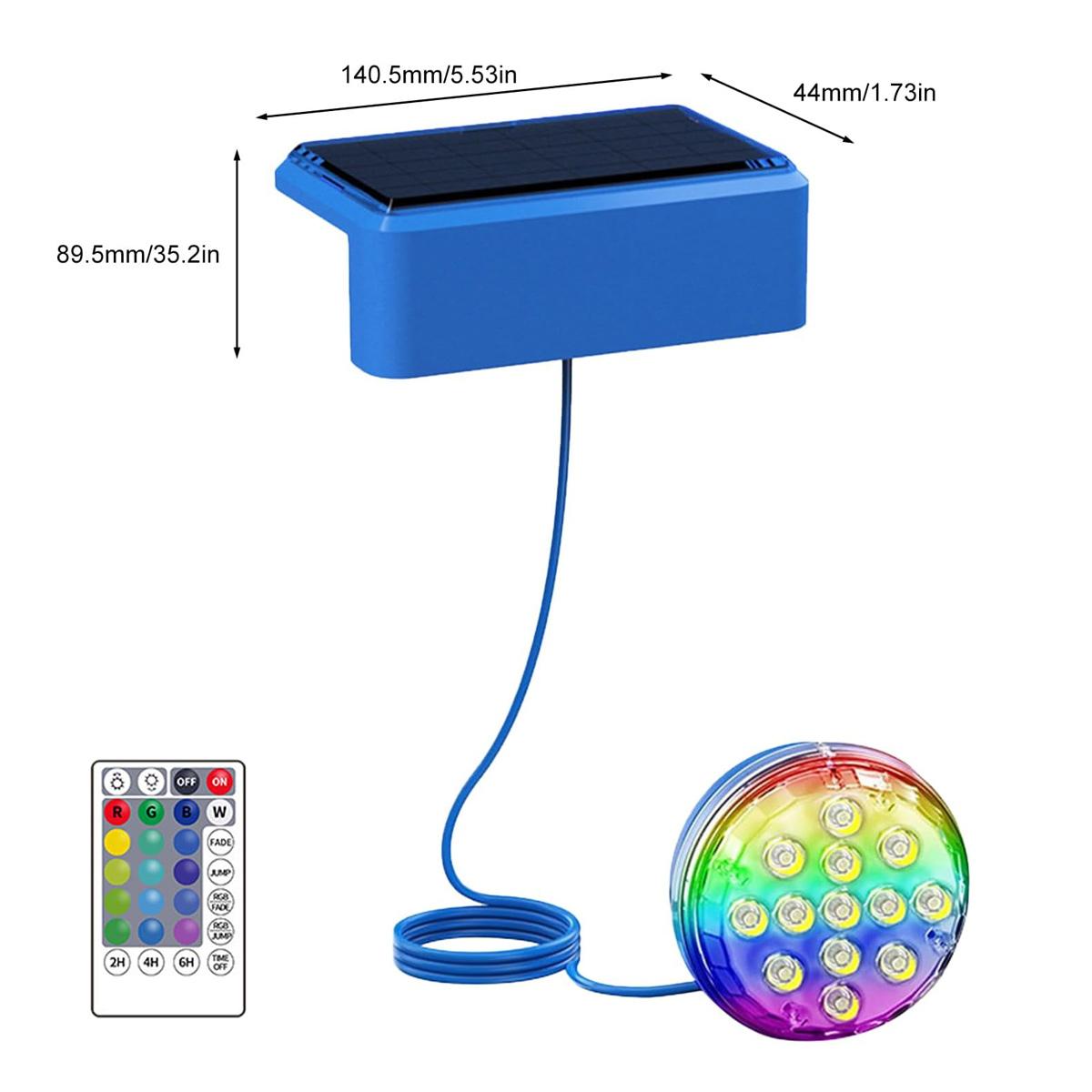수중 태양광 수영장 조명, 리모컨 LED RGB 충전식 - Pool Light Solar Rechargeable 리뷰 및 가격