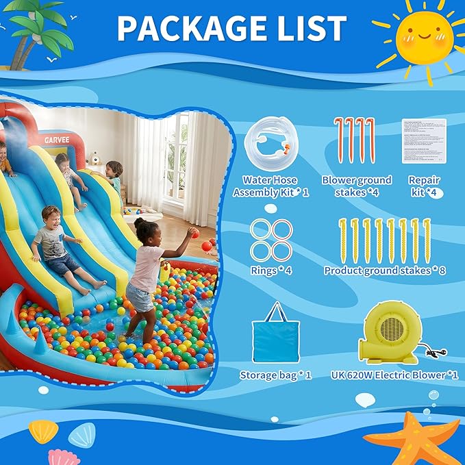 올시즌 8-in-1 풍선형 워터파크 – 더블 슬라이드, - Water Slide Inflatable 리뷰 및 가격