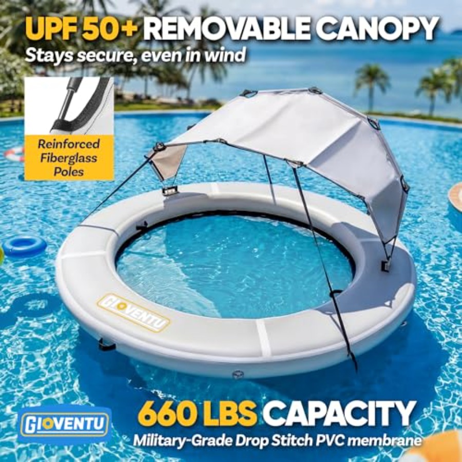 8피트(2.4m) 크기의 수상 해먹형 튜브, 호수 및  - Pool Float Ring Inflatable 리뷰 및 가격
