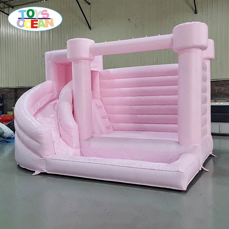 맞춤형 핑크색 성 모양 에어바운스 하우스, 어린이용 워 - Water Slide Inflatable 리뷰 및 가격