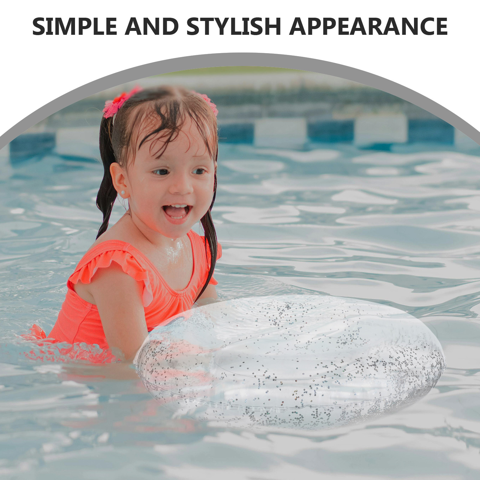 60cm PVC 수영 링 반사 반짝이가 있는 다채로운  - Pool Float Ring Inflatable 리뷰 및 가격