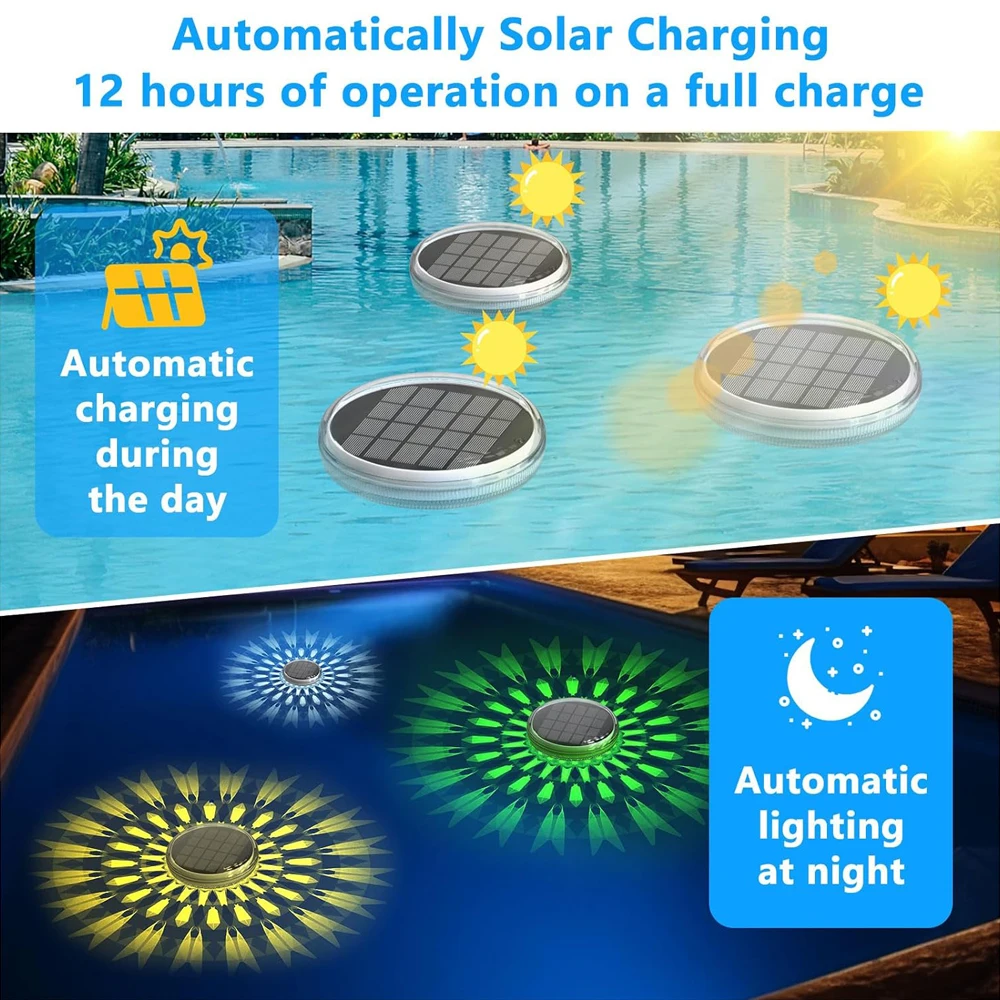 멋진 태양광 충전식 수영장 조명 RGB 색상 변경 수영 - Pool Light Solar Rechargeable 리뷰 및 가격