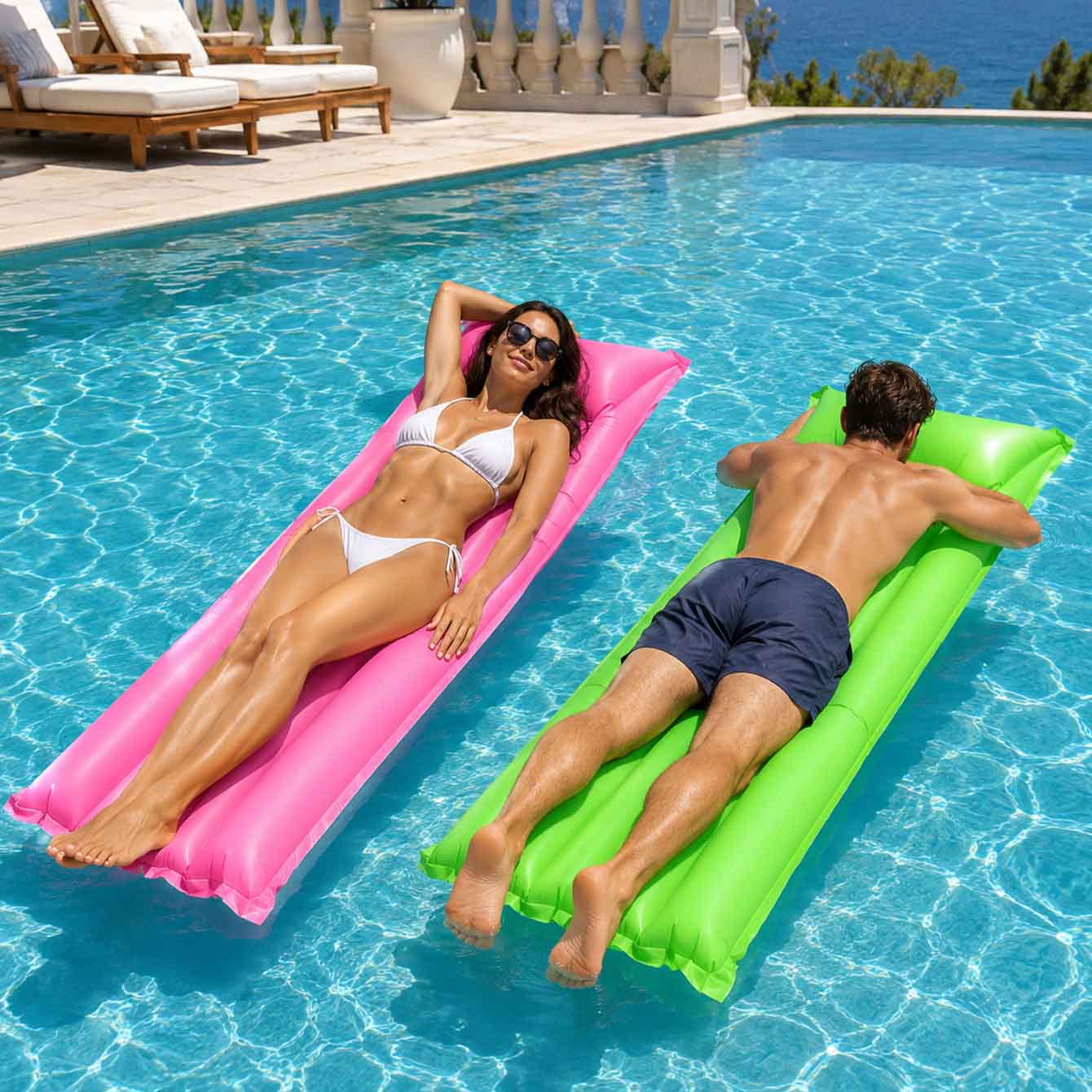 1PC 수영장 플로트 침대 풍선 수영 매트리스 수영 튜 - Pool Float Ring Inflatable 리뷰 및 가격