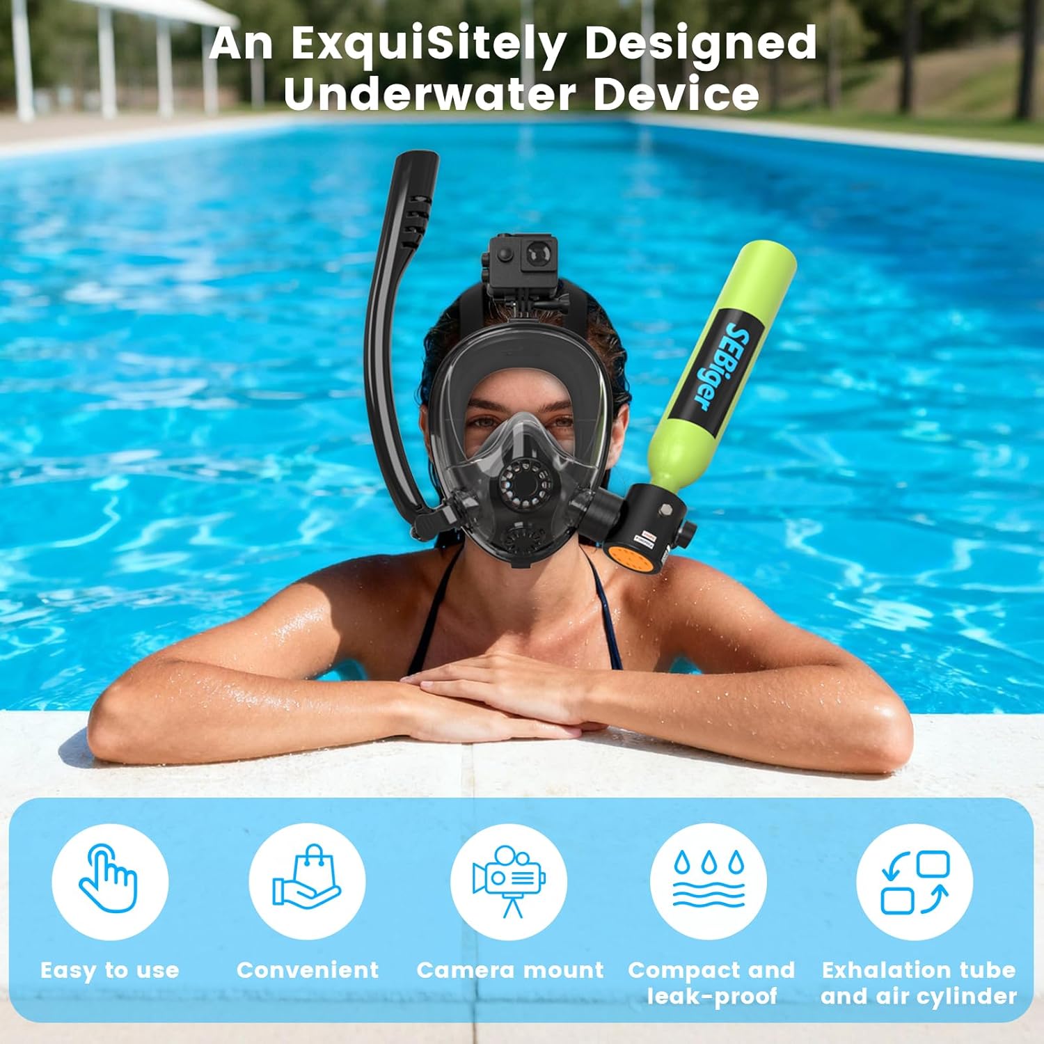 미니 스쿠버 탱크 0.5L, 풀페이스 스노클 마스크 포 - Snorkel Mask Full Face 리뷰 및 가격
