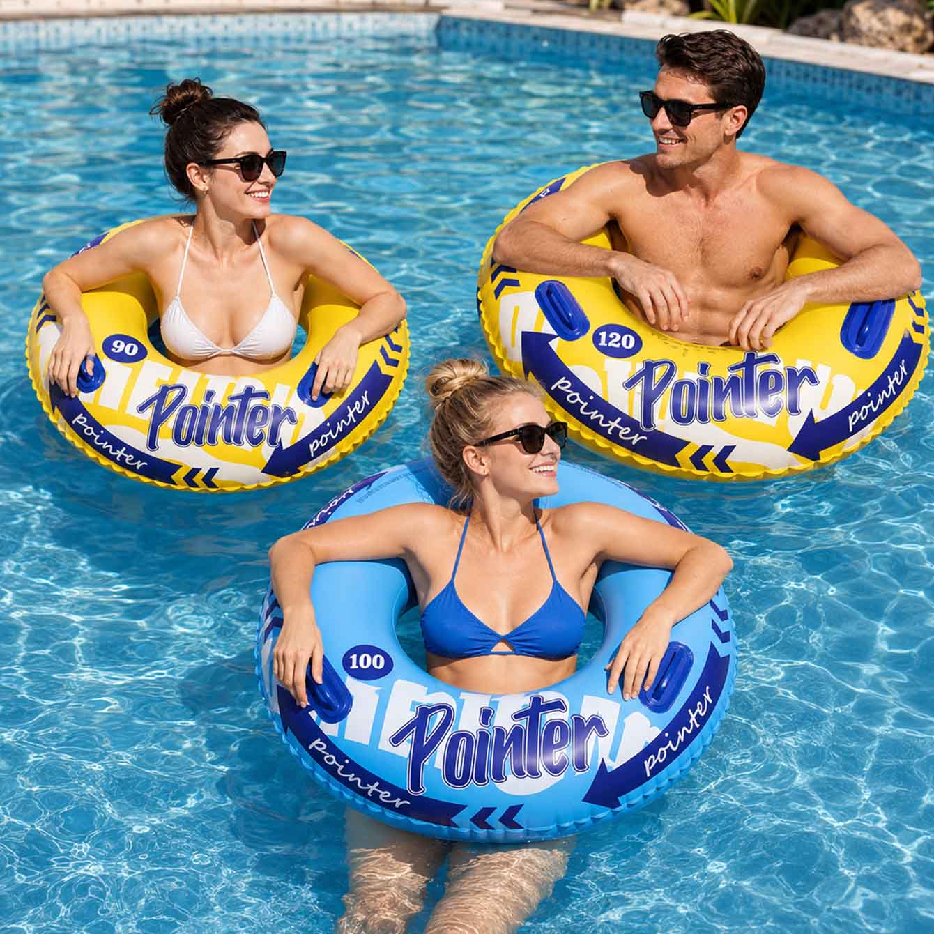 손잡이가 있는 1PC 풍선형 수영 링 90/100/12 - Pool Float Ring Inflatable 리뷰 및 가격